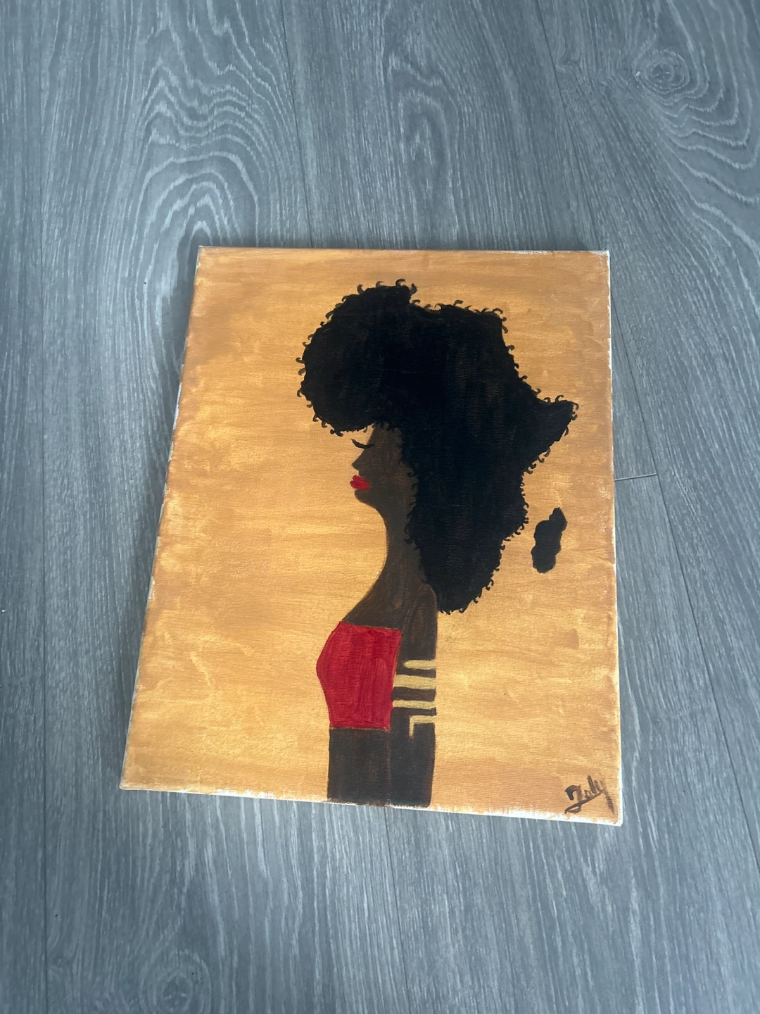 African Woman Silhouette Canvas Art