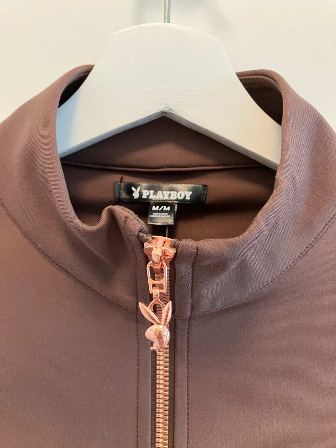 Playboy Track Jacket - Brown, Size M/M - photo 4