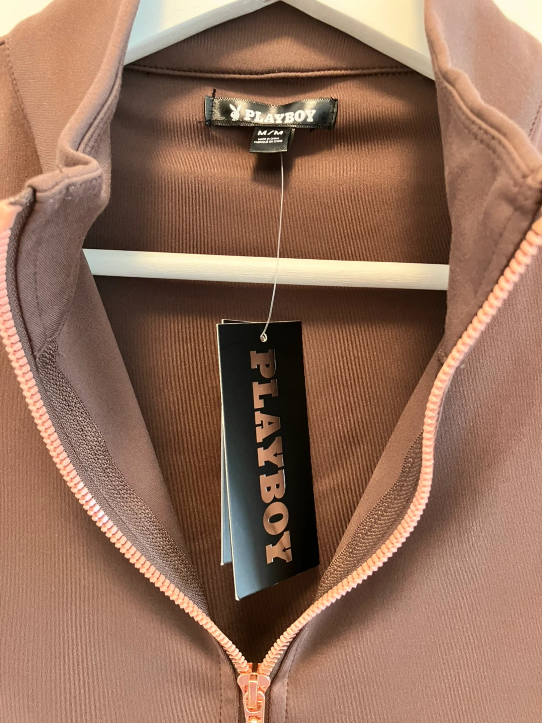 Playboy Track Jacket - Brown, Size M/M - photo 5
