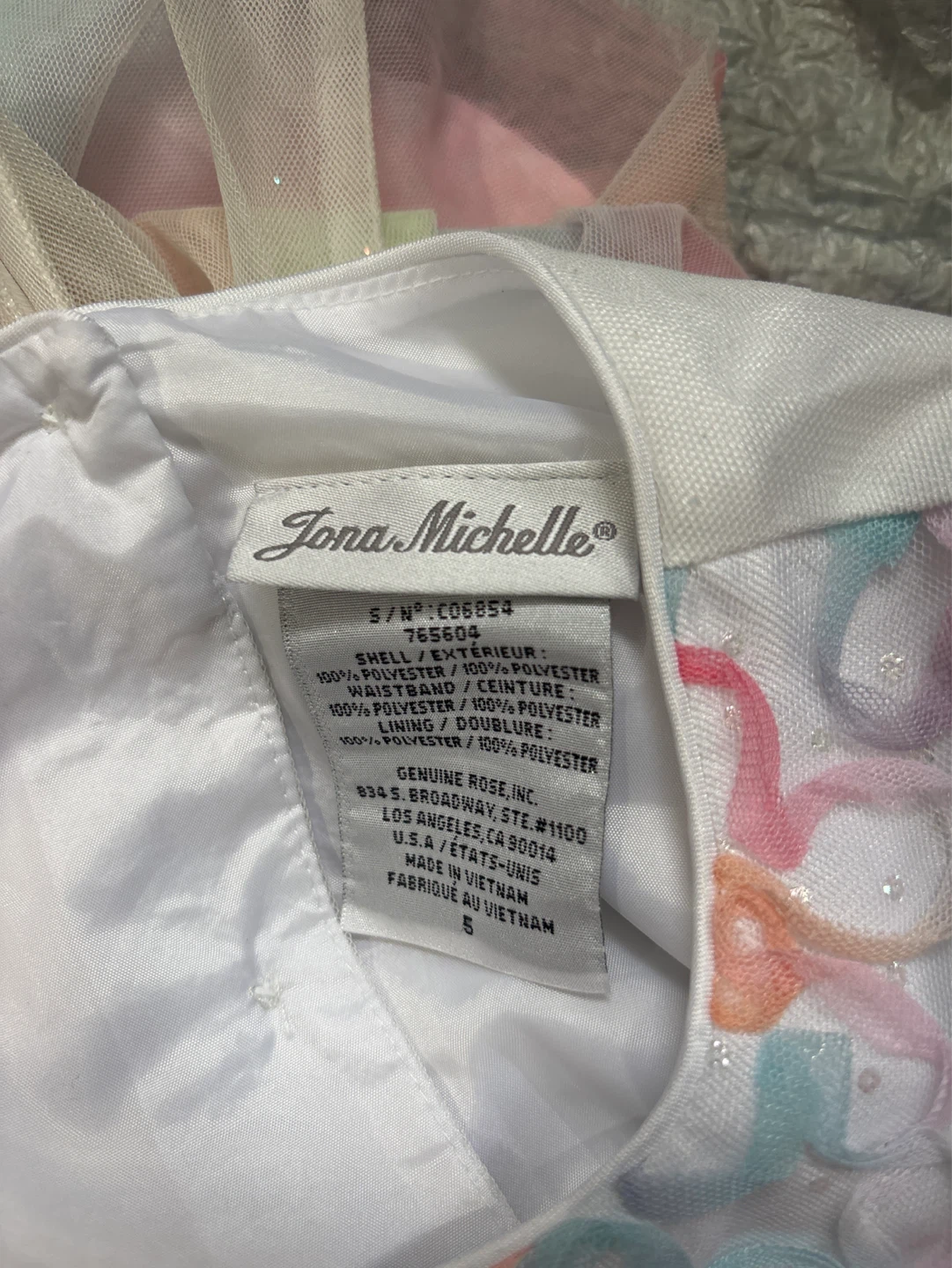 NWOT Jona Michelle Rainbow Tulle Dress - Size 5 - photo 3