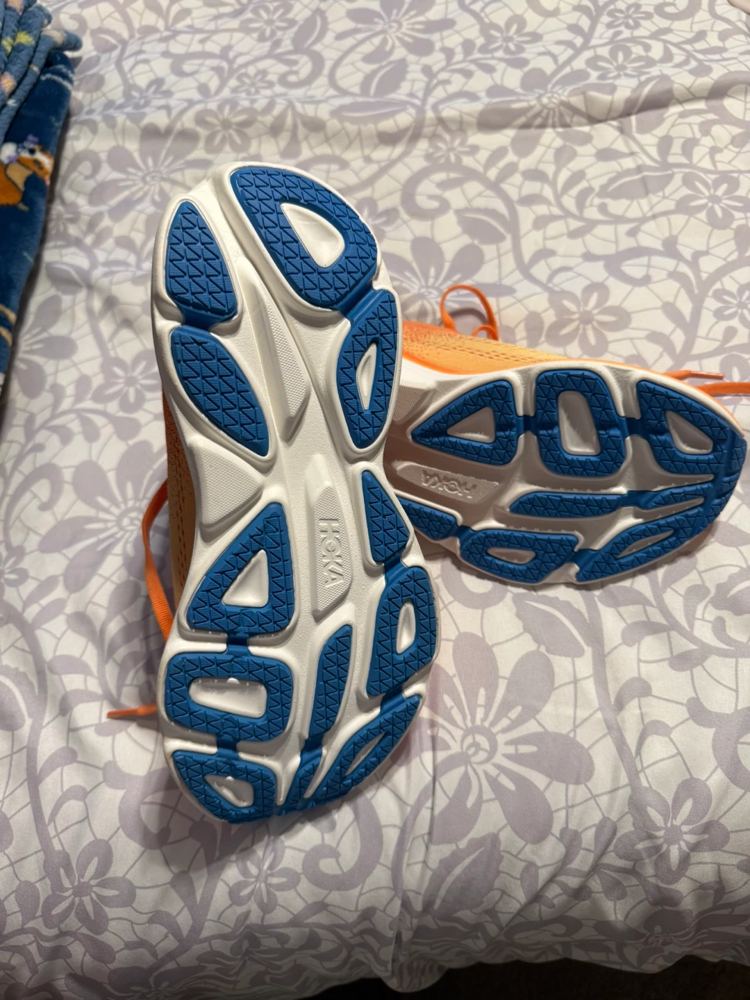 Hoka Bondi 8 .5 Men Running Shoes - Orange/Blue - US Size 8 - photo 4