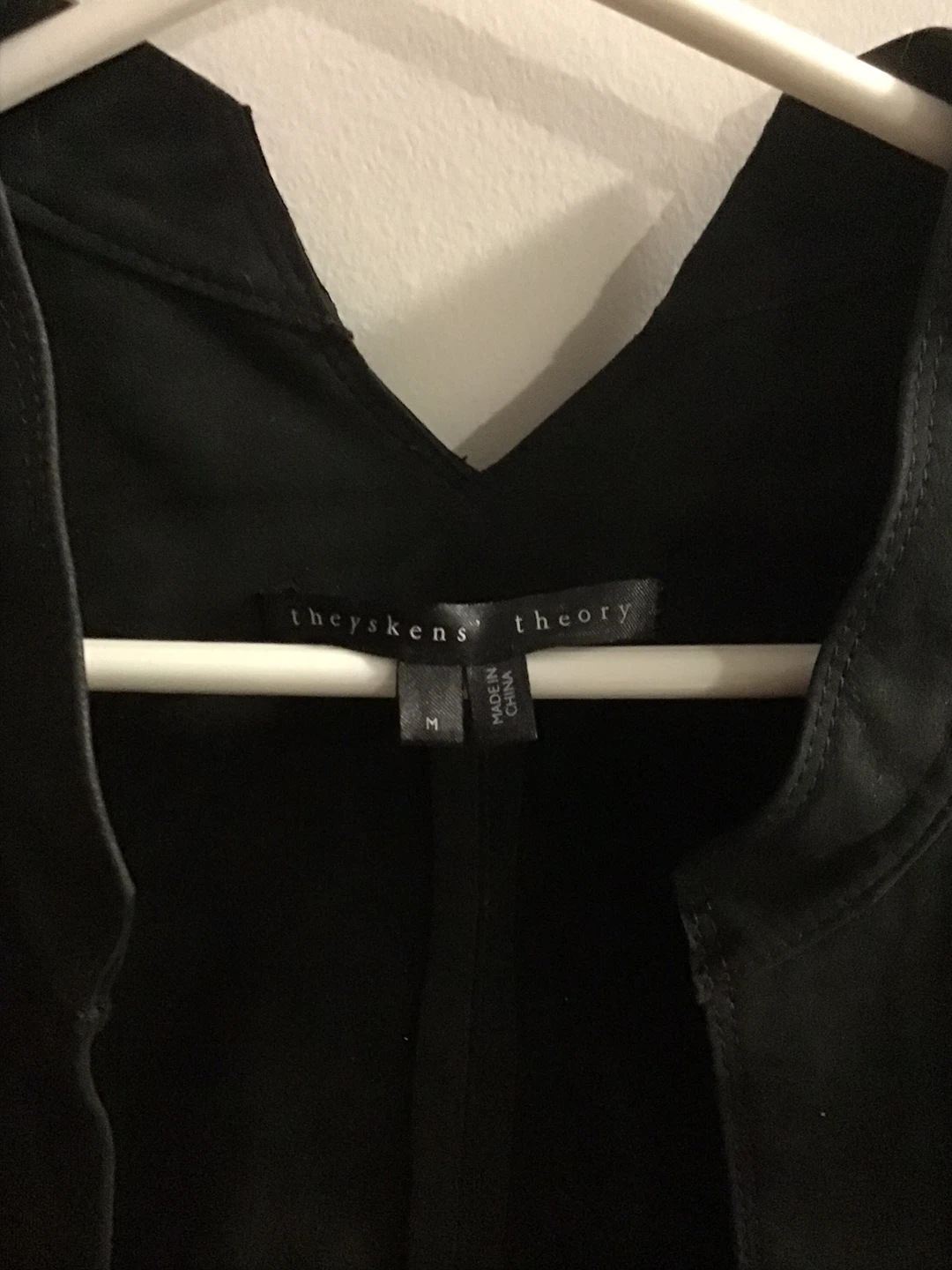Theory ; Black Suede buttonless jacket - photo 2