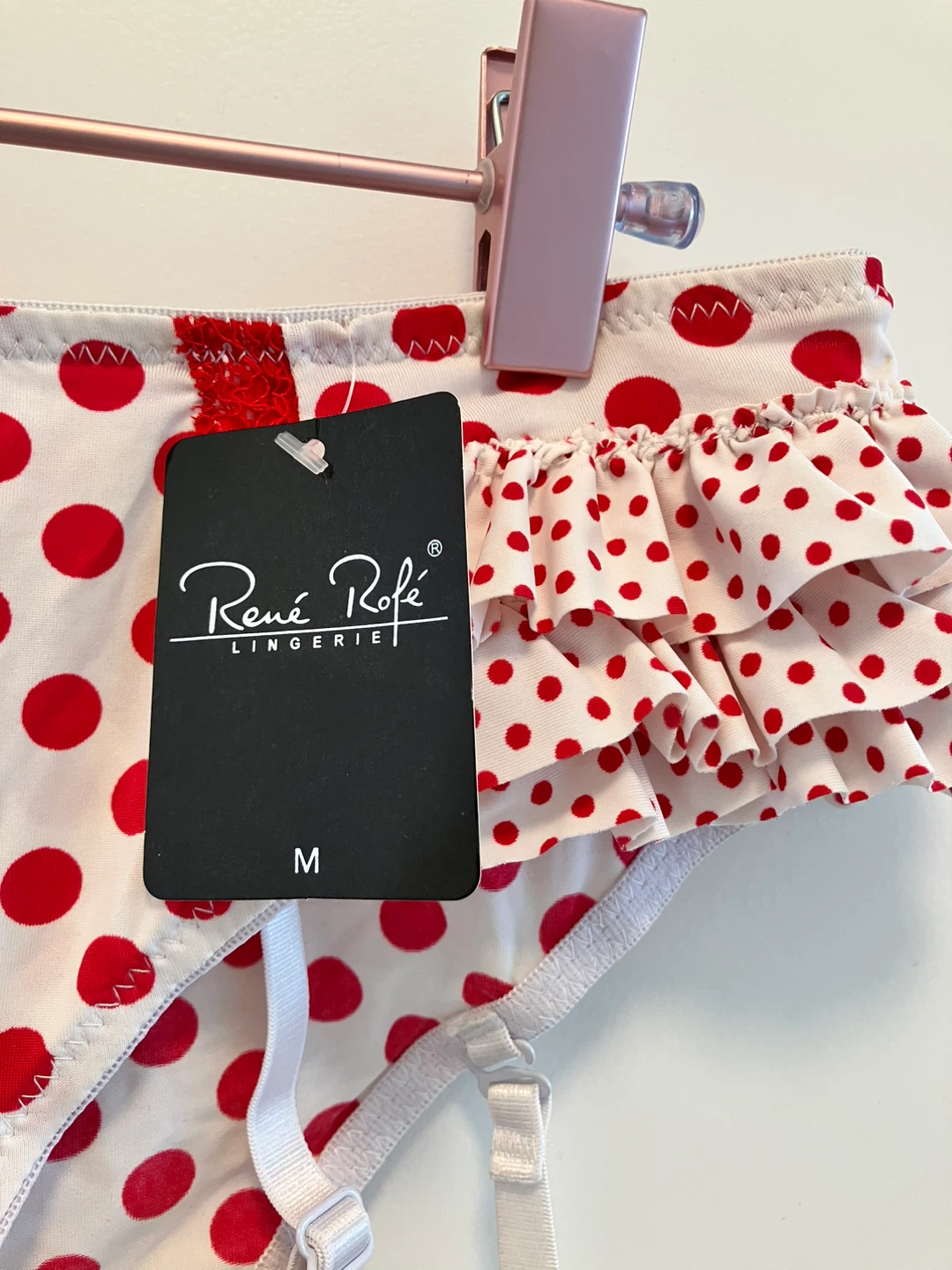 Rene Rofe Lingerie Red Polka Dot Briefs Size M - photo 3
