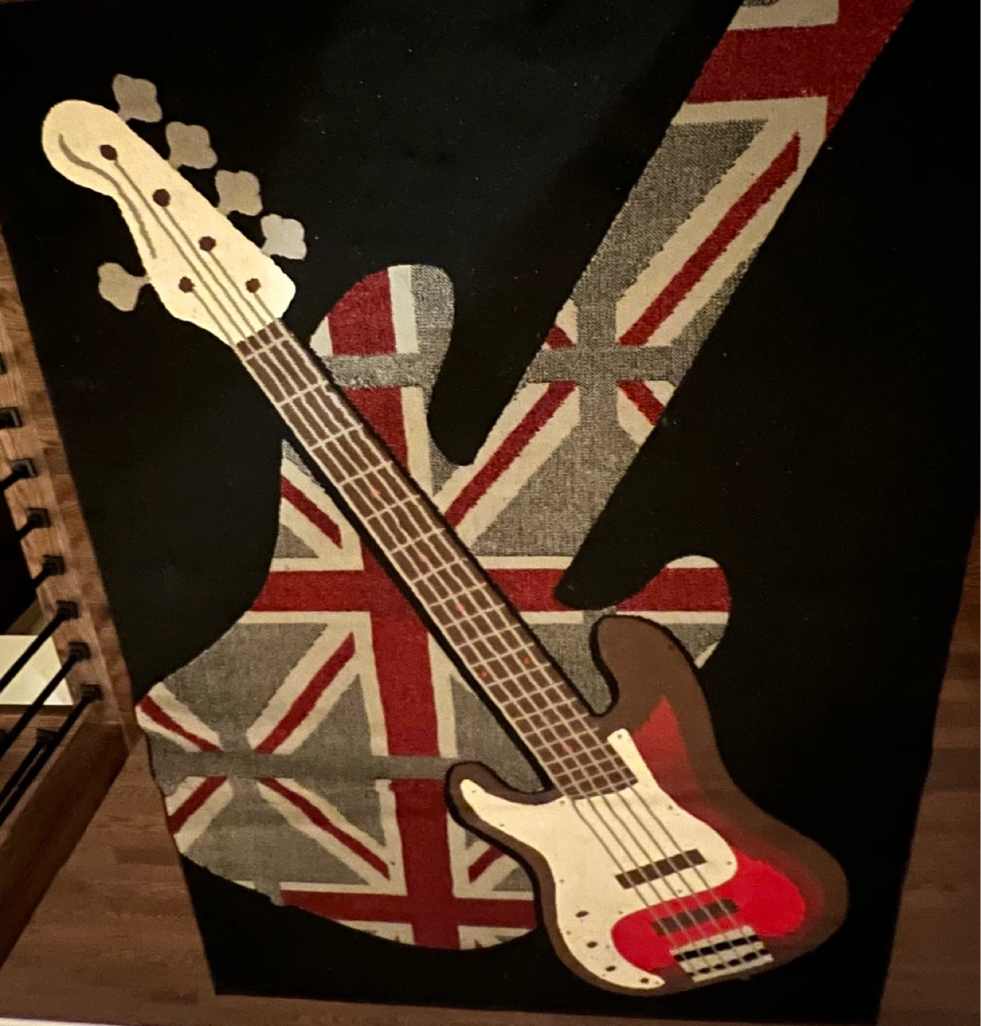 Rug Bass Guitar Union Jack Rug