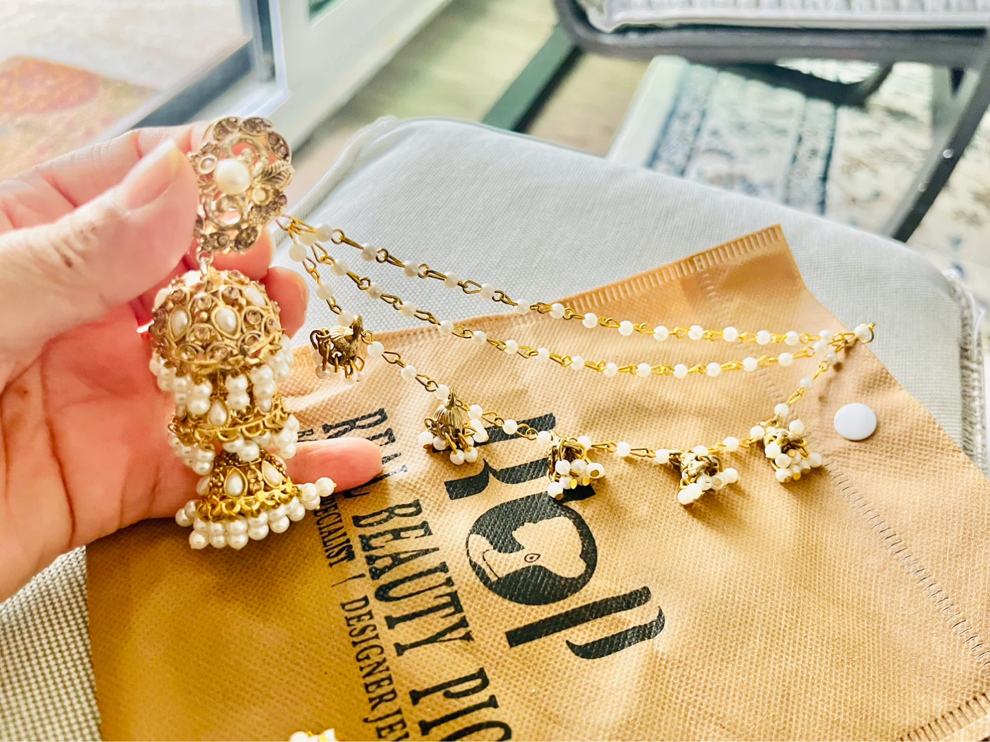 Jhumkas with saharey new - photo 3