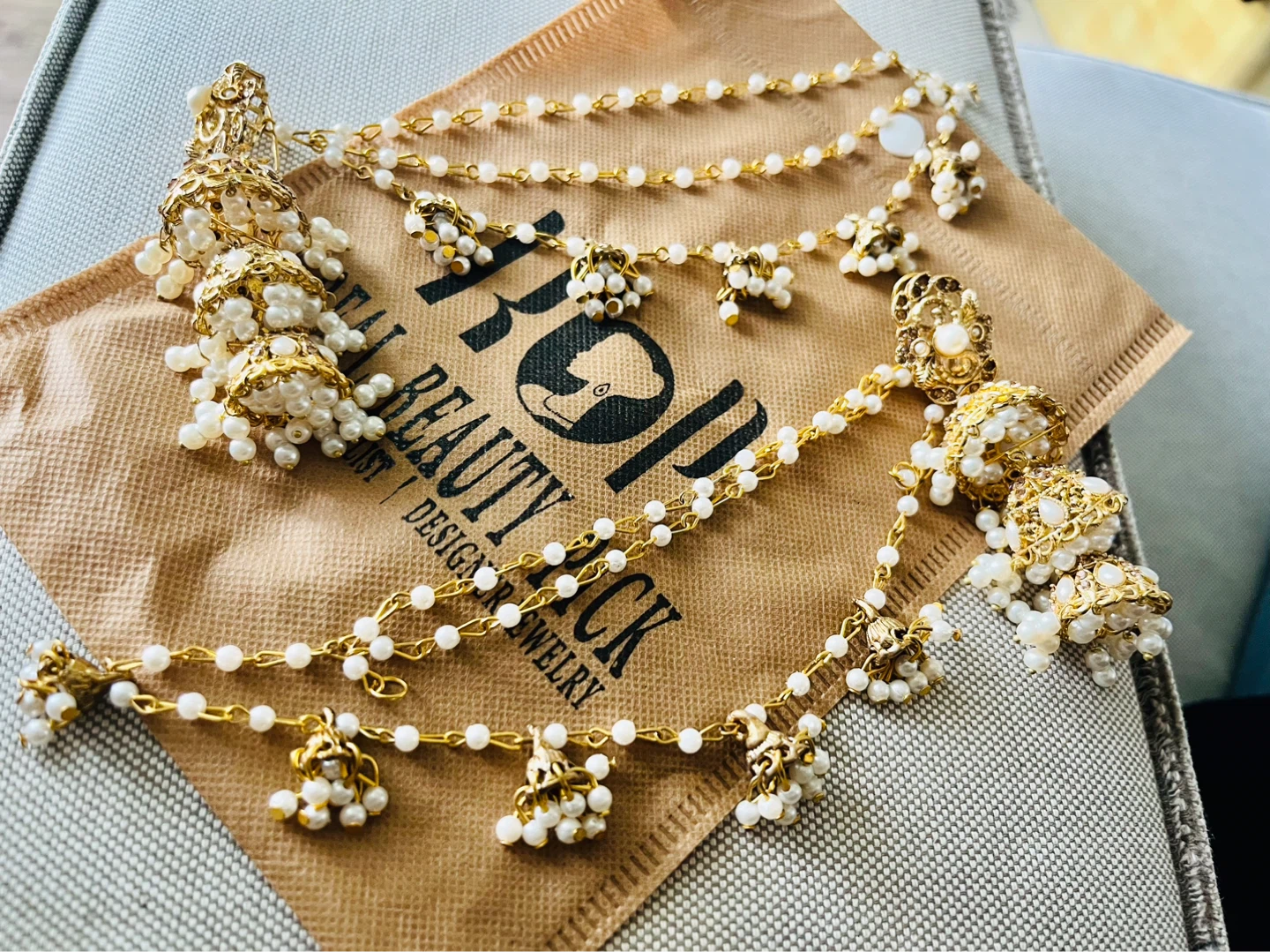 Jhumkas with saharey new