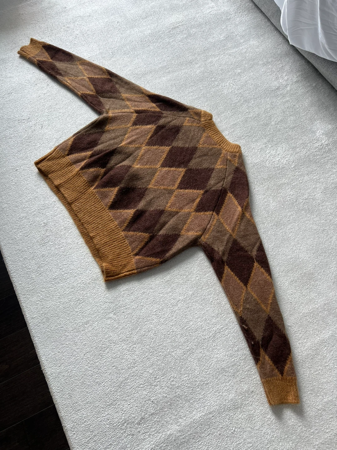 Zara Knit Argyle Sweater - photo 4