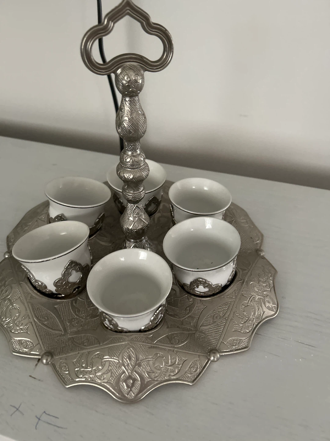 Set of 6 Decorative Coffee Cups with Tray - photo 3