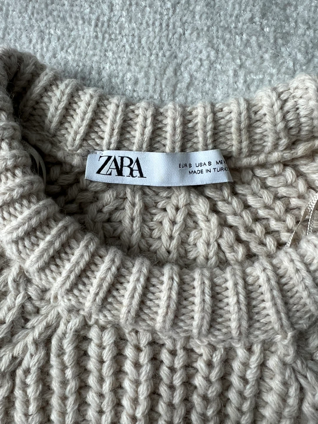 ZARA Cream Knit Sweater - Size S - photo 2
