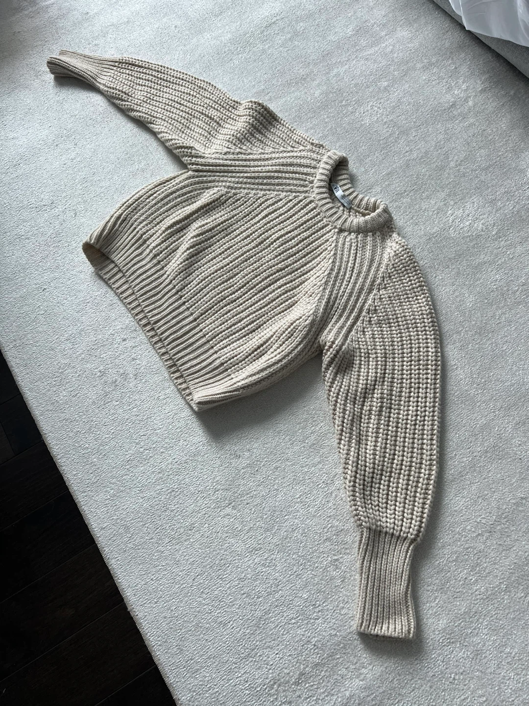 ZARA Cream Knit Sweater - Size S