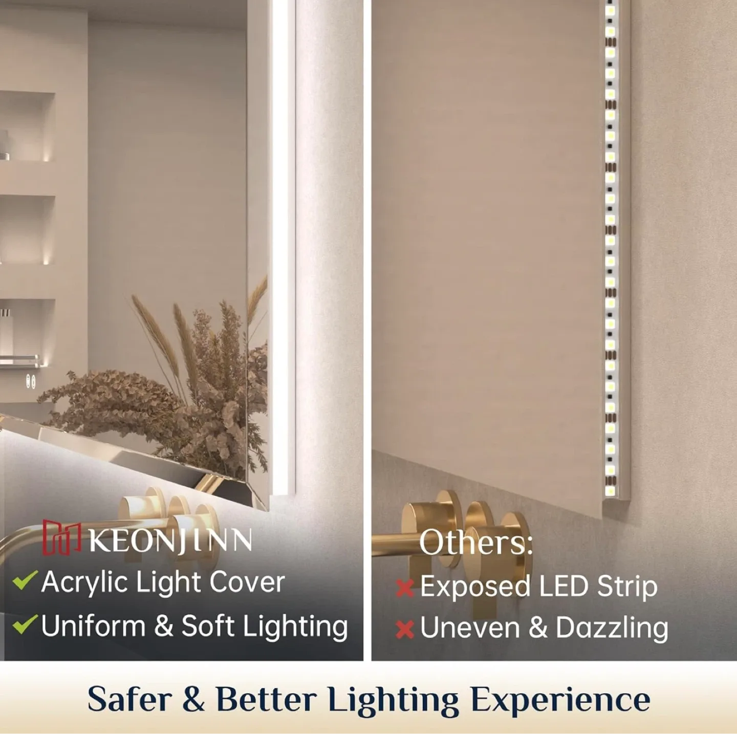 LED bathroom Mirror 36" L x 30" W - photo 3