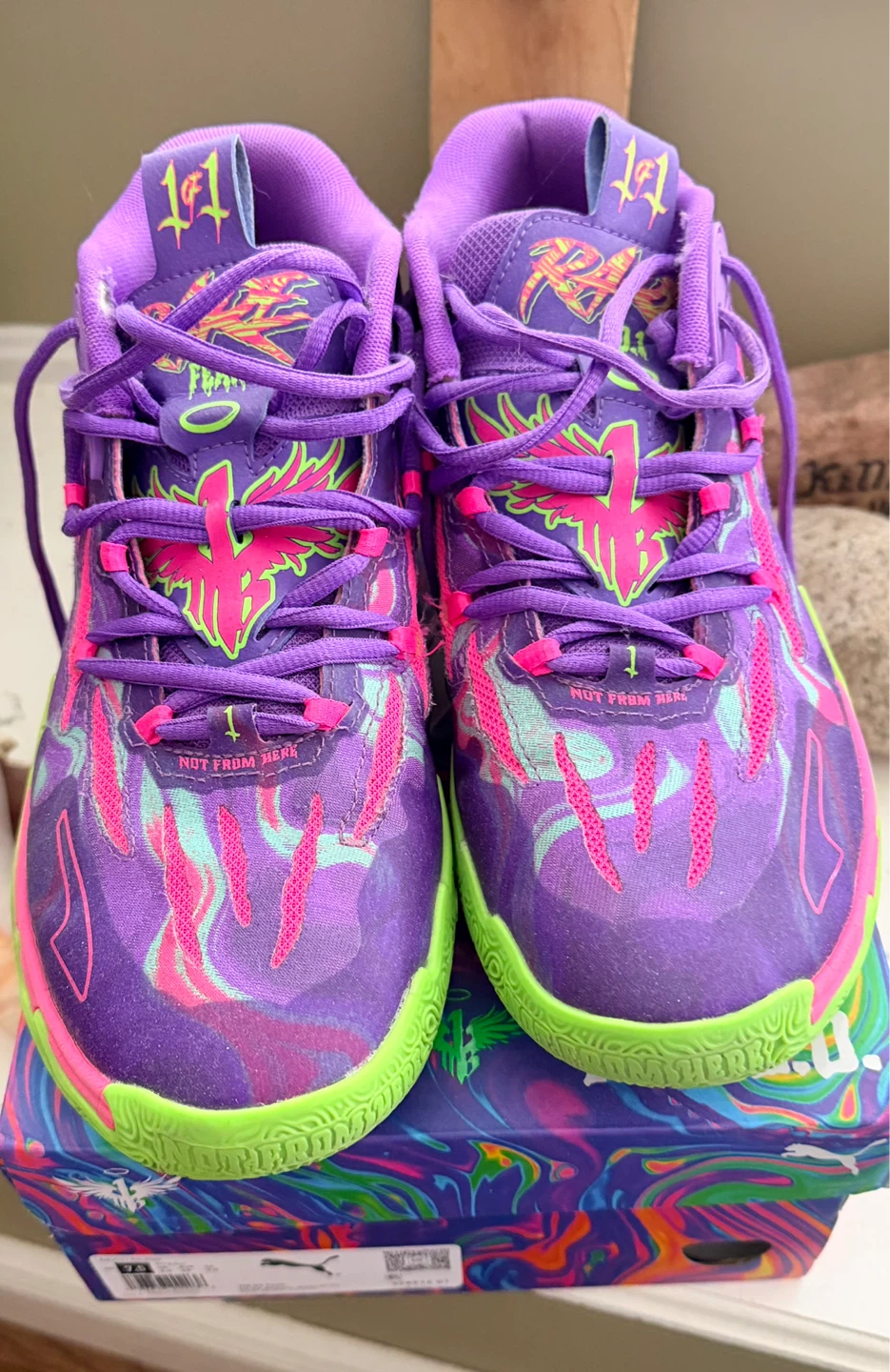 Puma MB.01 Low Purple Neon Basketball Shoes