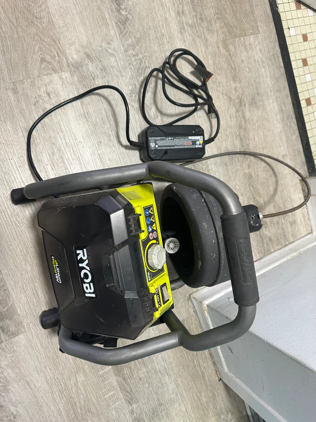 Ryobi P4001 18V ONE+ Cordless Drain Auger with Charger - photo 2