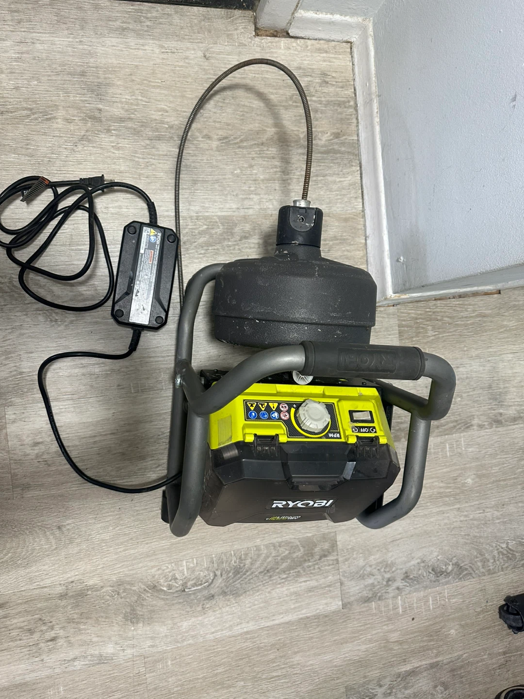 Ryobi P4001 18V ONE+ Cordless Drain Auger with Charger