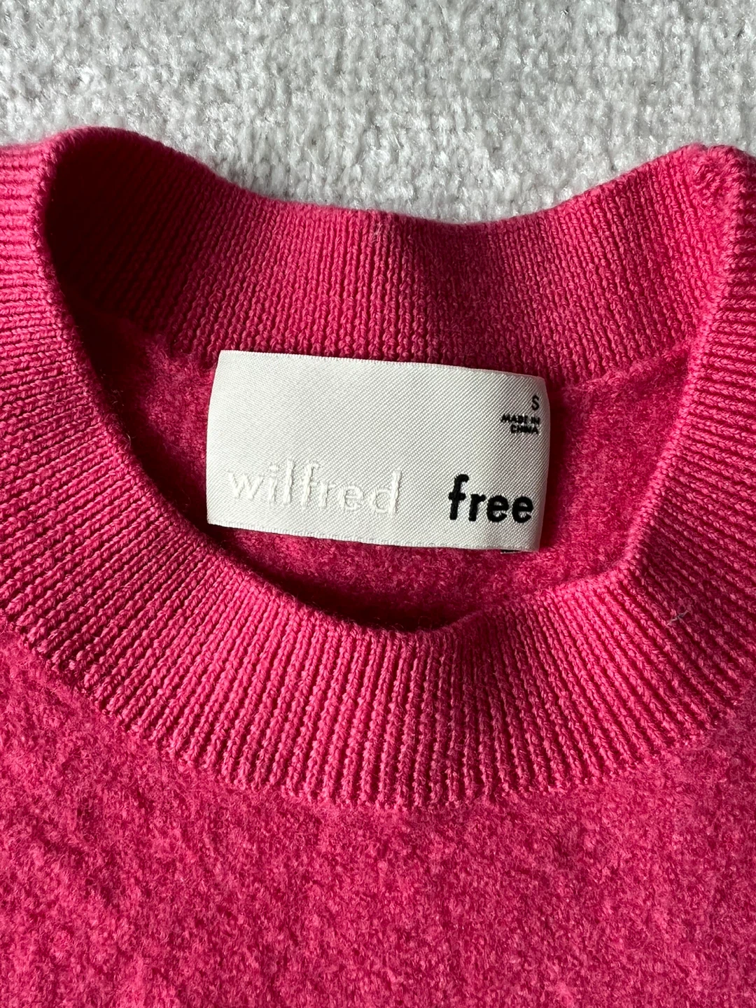 Wilfred Free Pink Cropped Sweater - Size S - photo 2