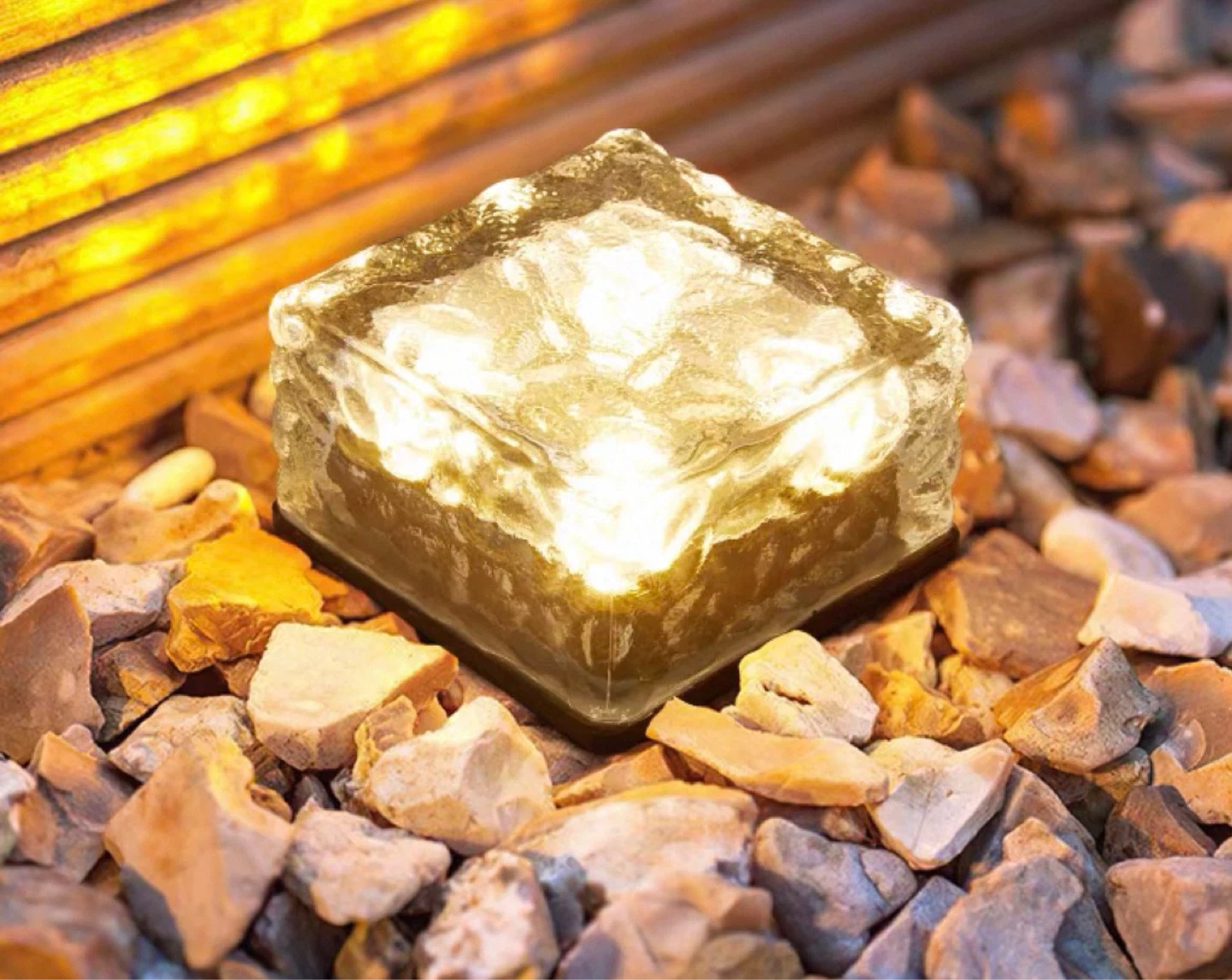 Solar Ice Cube Pathway Lights