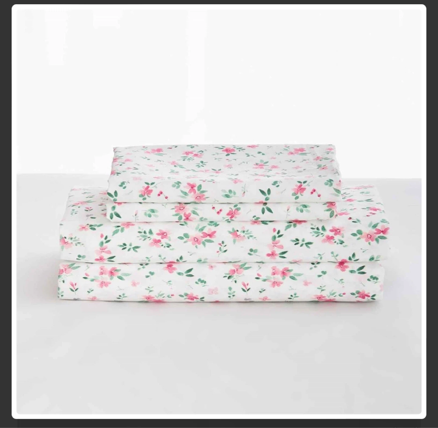 GO! Green king 4 piece Floral Sheet Set