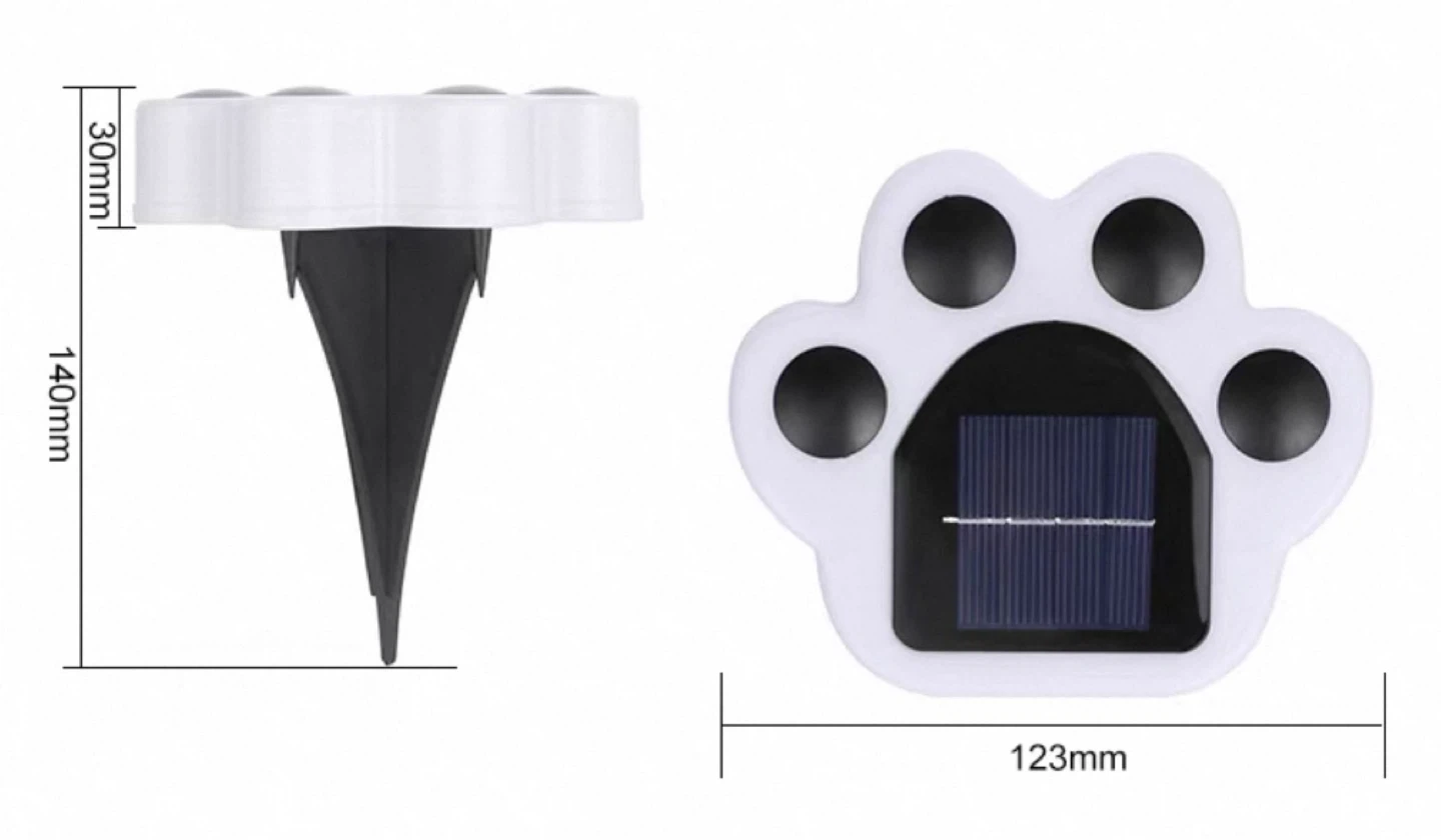 Paw Print Solar Pathway Lights - photo 5