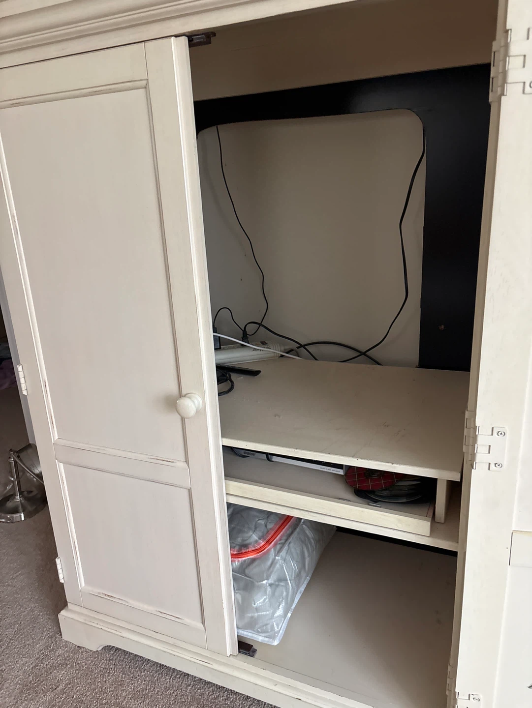 Cream Armoire Cabinet - photo 2