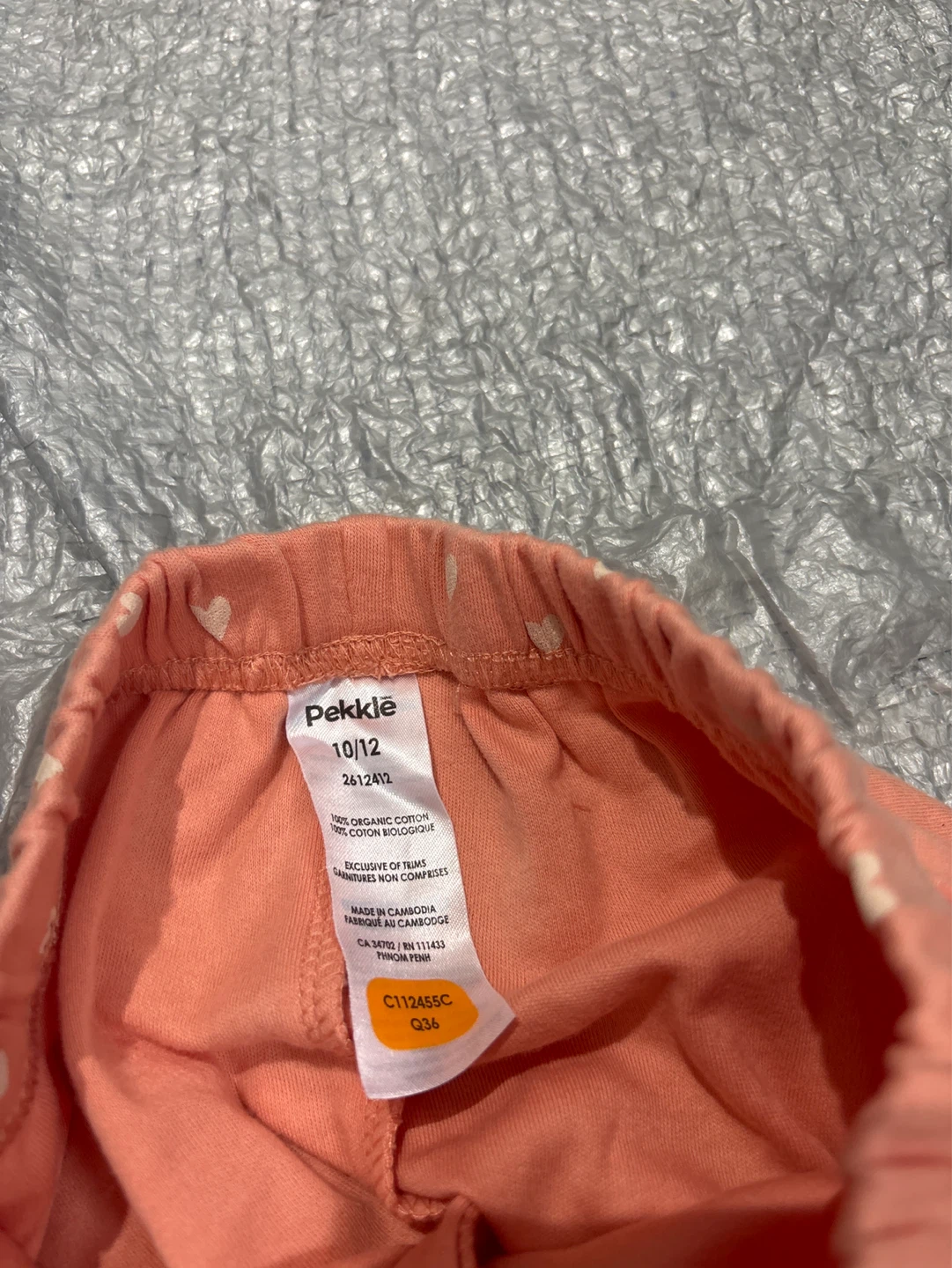 NWOT Pekkle Girls' Pink Heart Pajama Pants Size 10/12 - photo 2