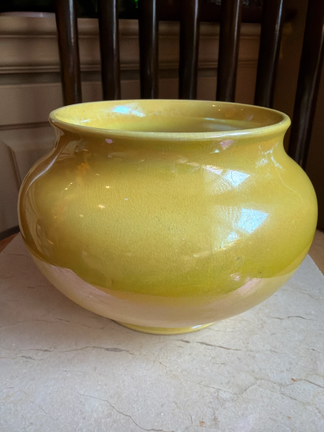 Sunny Yellow Glazed Ceramic Pot