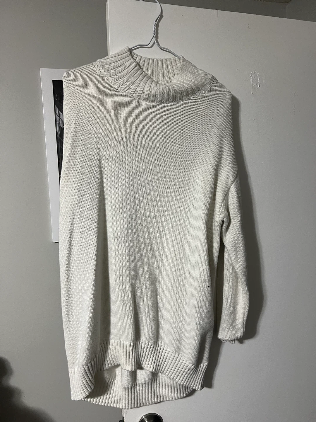 Old Navy White Knit Sweater Dress