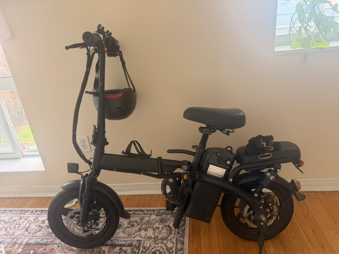 Black Folding Electric Bike - photo 2