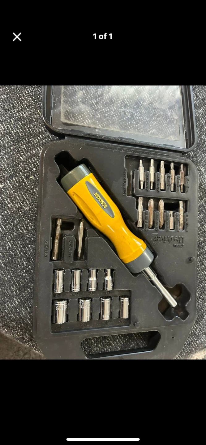 Bossman 32-Piece Screwdriver Bit Set with Ratchet Handle