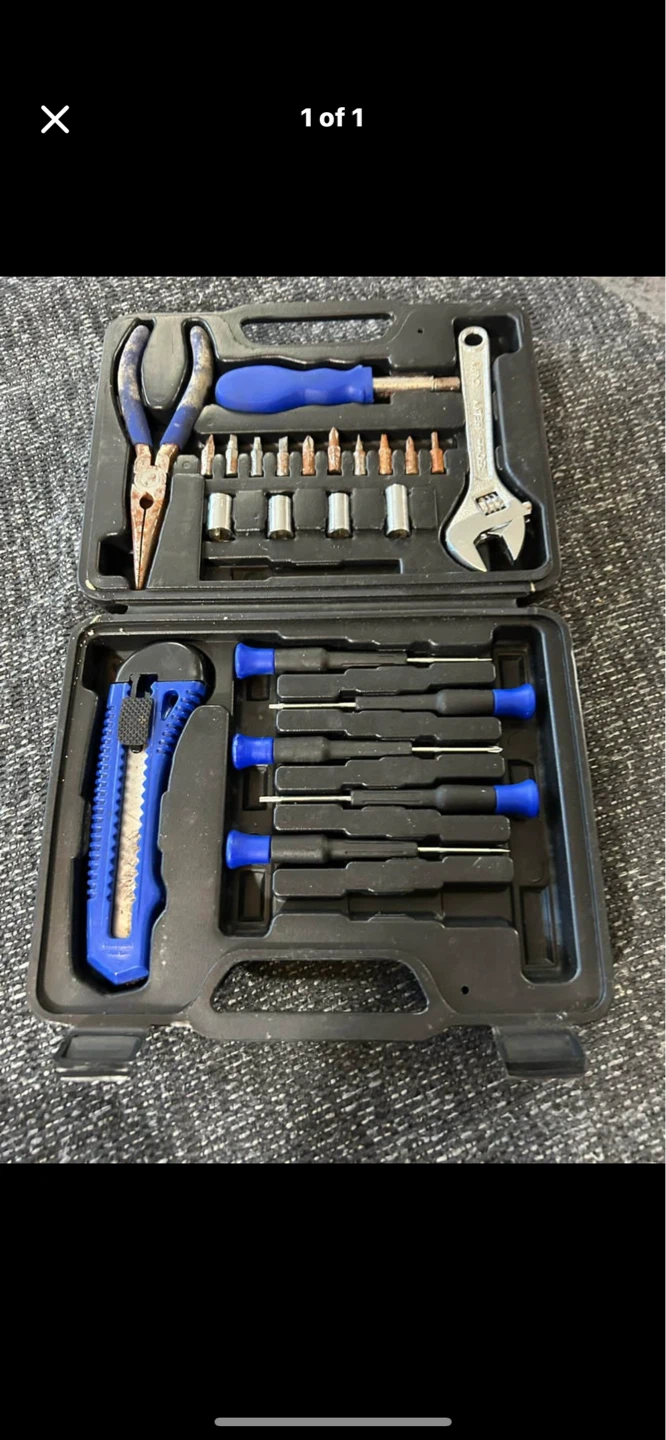 Tool Kit with Screwdrivers, Pliers, Wrench & Utility Knife