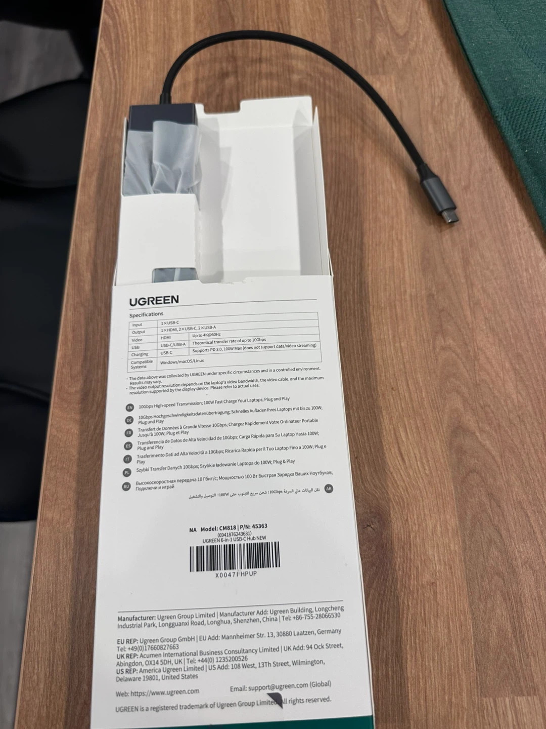 UGREEN Revodok 6-in-1 USB-C Hub - photo 2