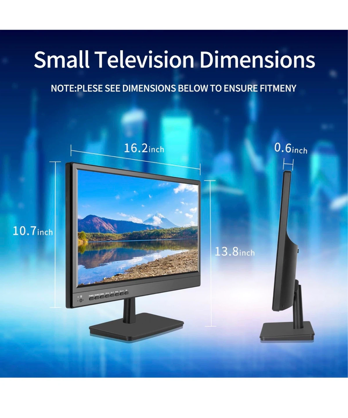Jexiop 17-inch Small Flat Screen TV Tuner 17T - photo 4