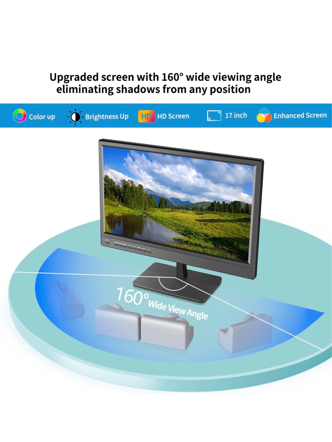 Jexiop 17-inch Small Flat Screen TV Tuner 17T - photo 2