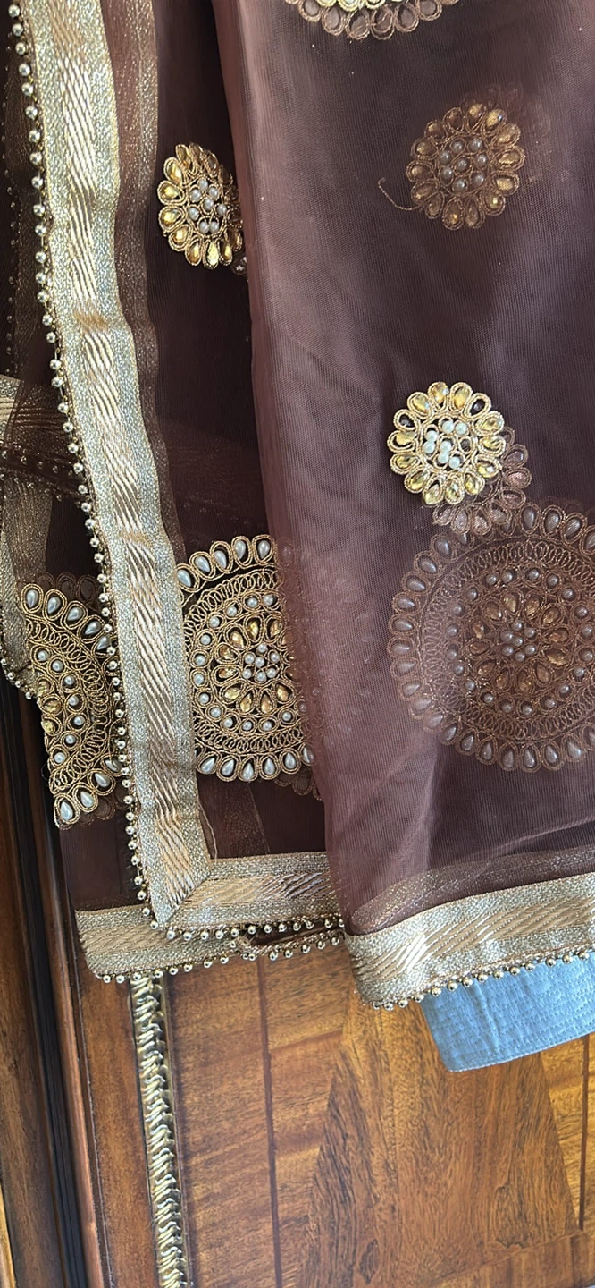 Embroidered Salwar Kameez with Dupatta - photo 2
