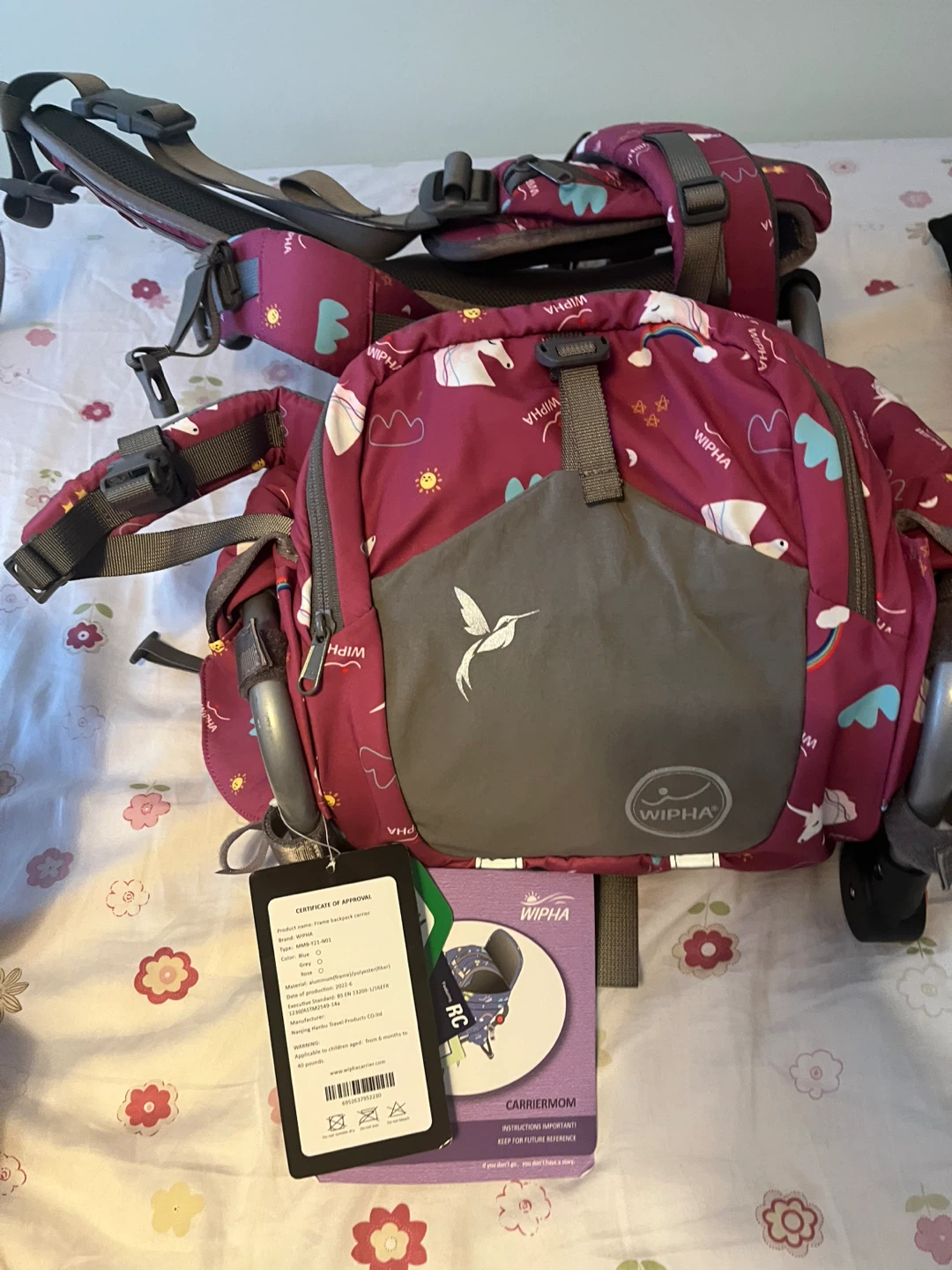 WIPHA Baby Carrier Backpack with Sun and Cloud Design - photo 4