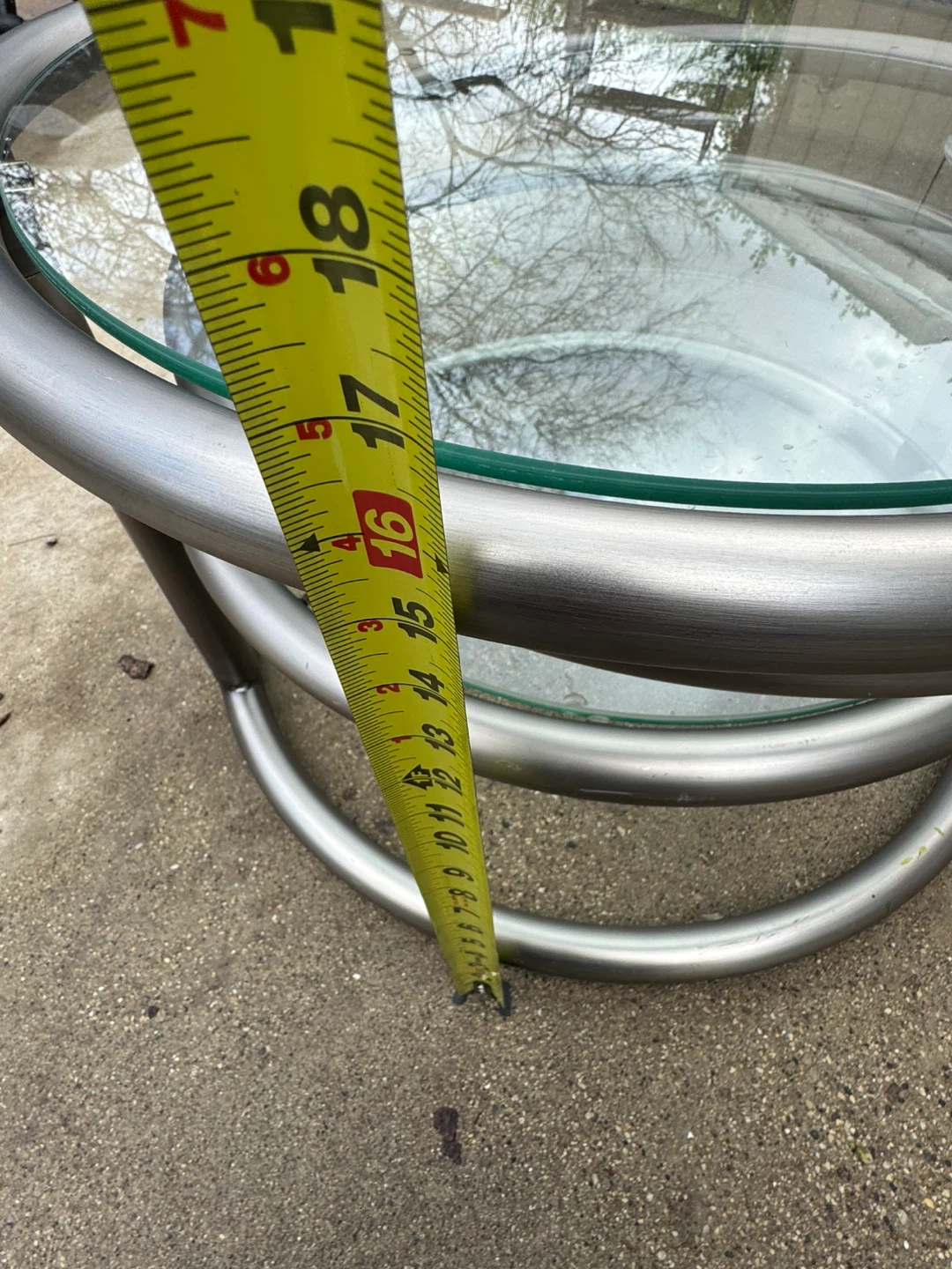 Glass and Metal Side Table - photo 5