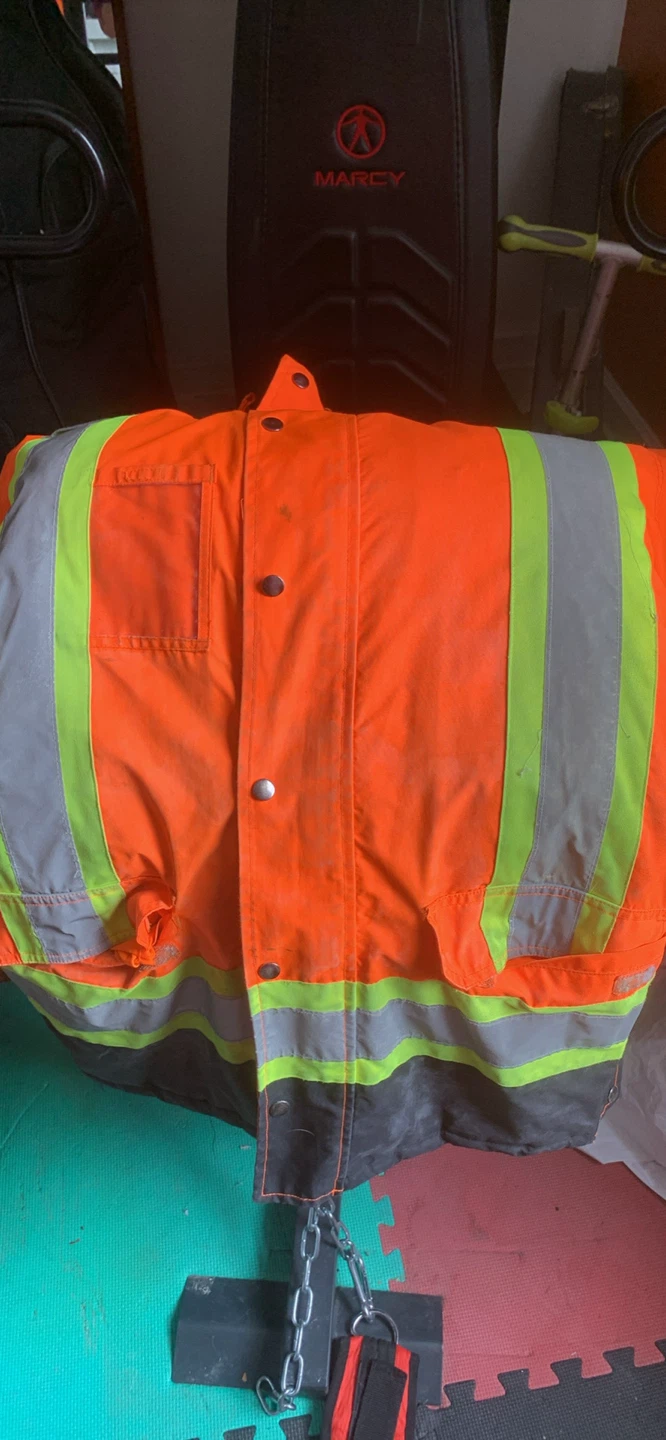 Orange High-Visibility Work Jacket