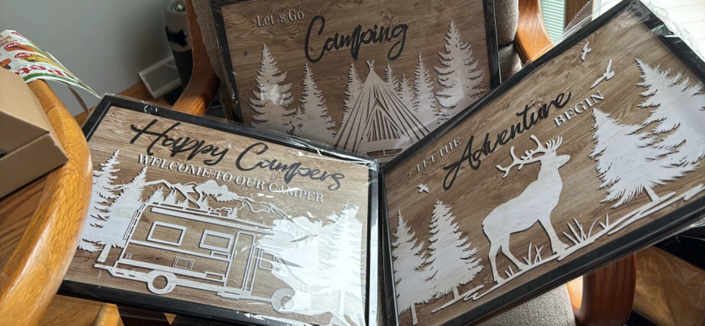 HOMEART Camper RV Camping Adventure Travel Art Print Set