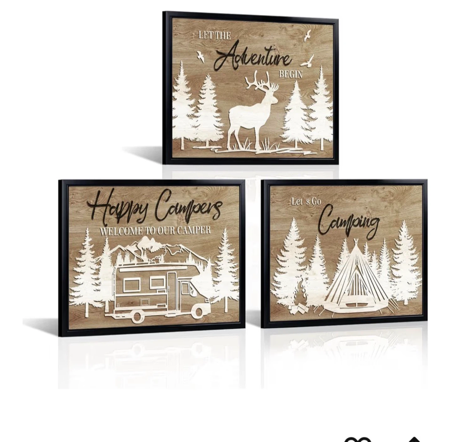 HOMEART Camper RV Camping Adventure Travel Art Print Set - photo 2