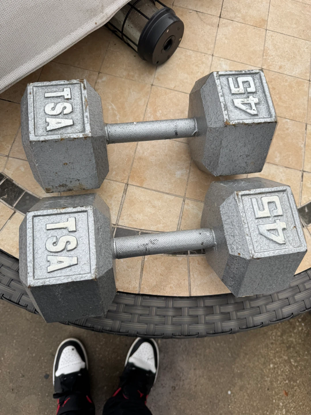 TSA 45 lb Hex Dumbbells (Pair)