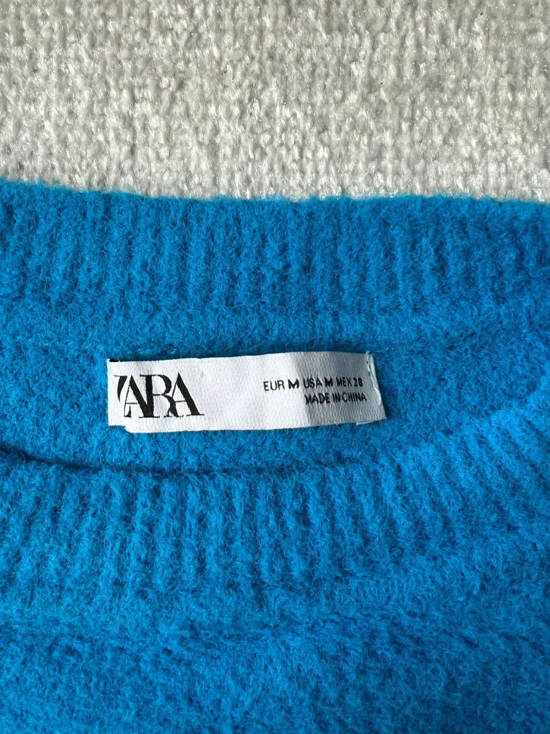 Zara Blue Crewneck Sweater - Medium - photo 2