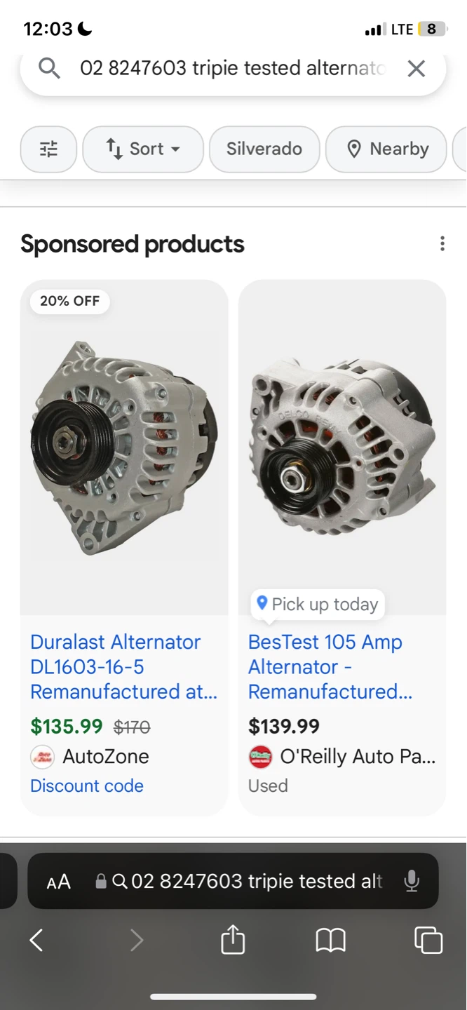 Chevy Tahoe alternator