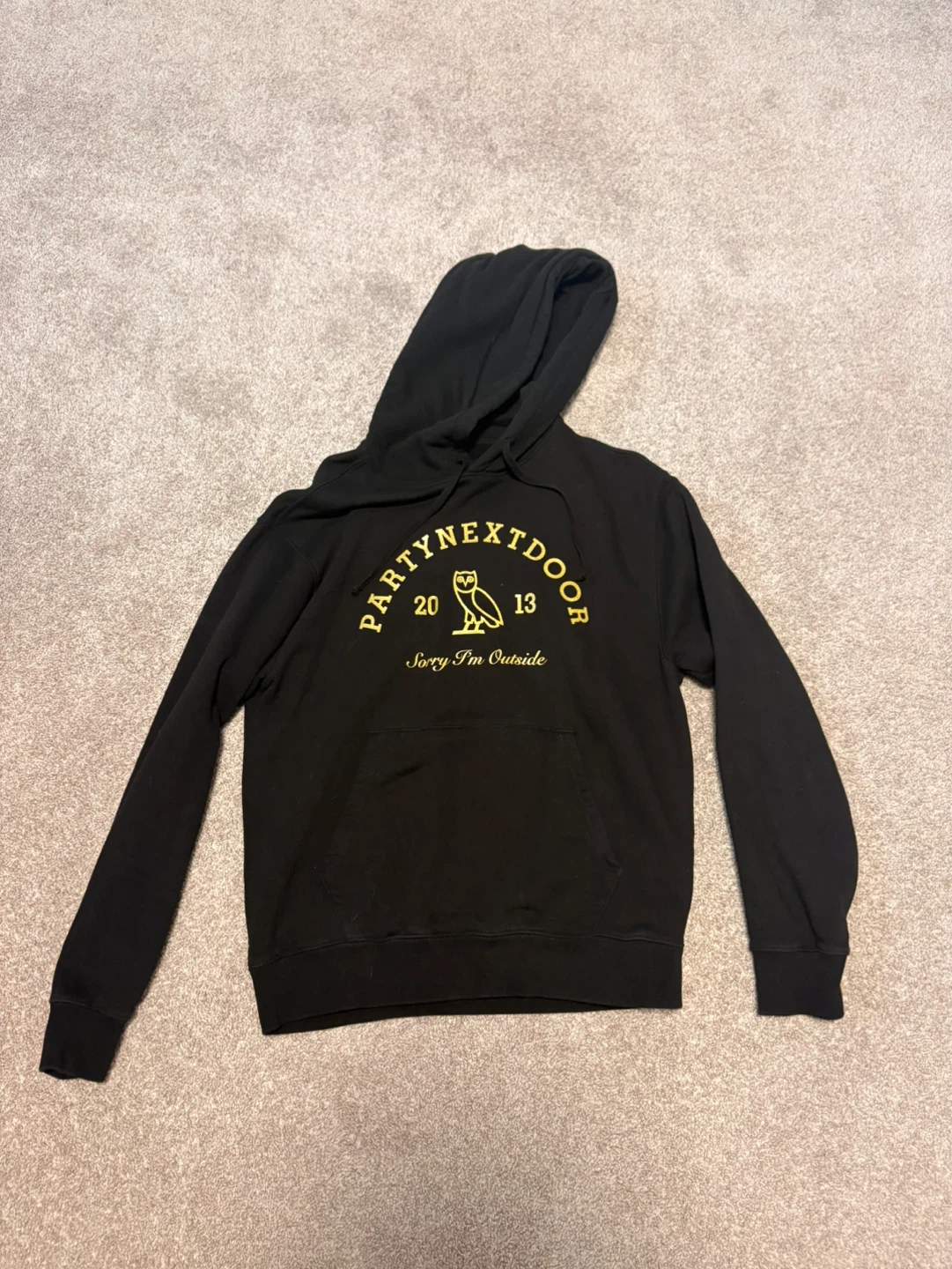 October's Very Own (OVO) "Sorry I'm Outside" Hoodie Black Size S