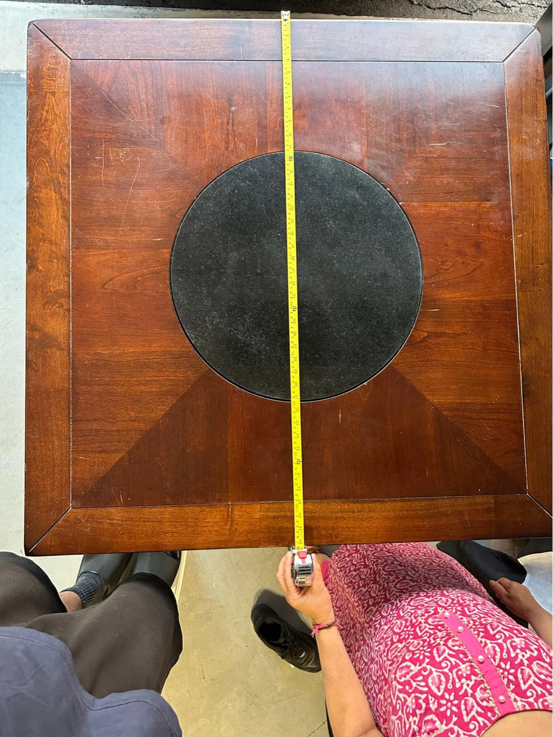 Square Coffee Table with Dark Inset