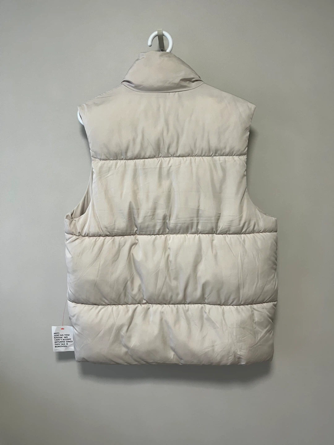 ASOS DESIGN Puffer Gilet Vest - Medium - Stone - NWT - photo 2