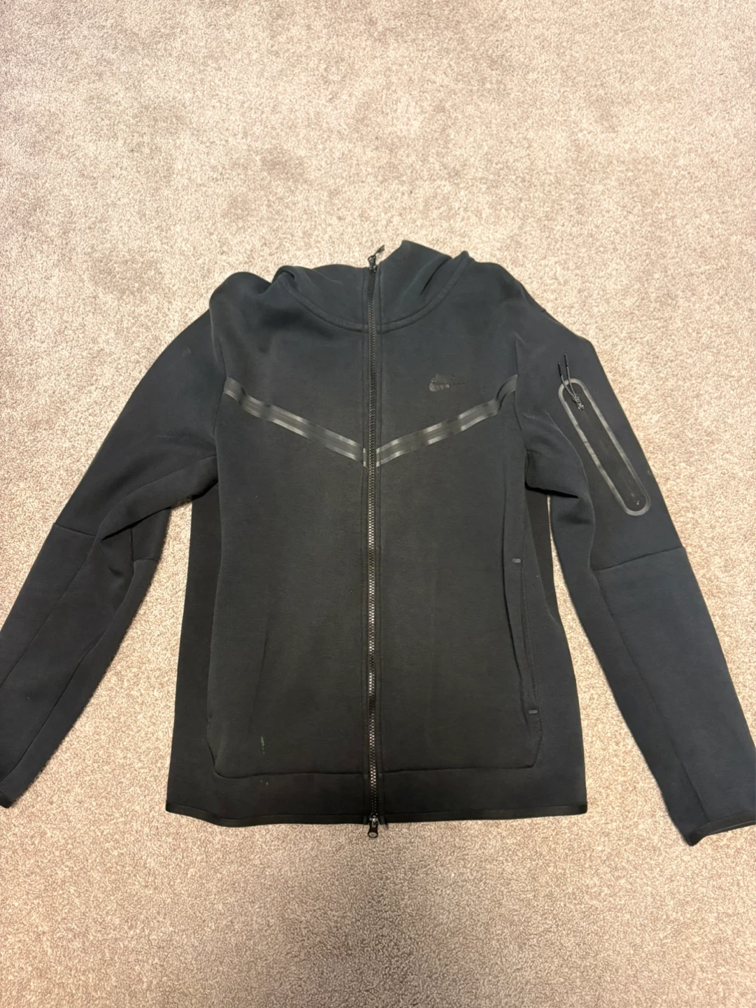Nike Tech Fleece Full-Zip Hoodie Black Men's Size Medium