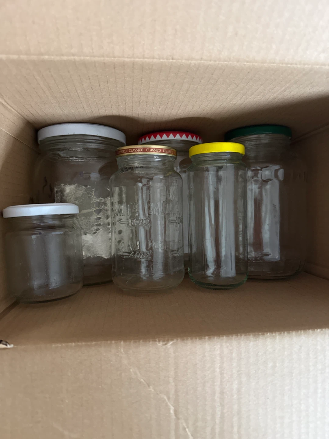 Free Glass Jars with Lids (Set of 6)