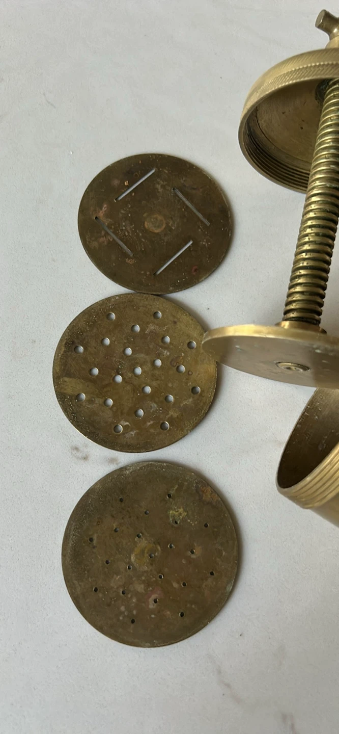 Brass Sev Maker Machine with 3 Discs - photo 3