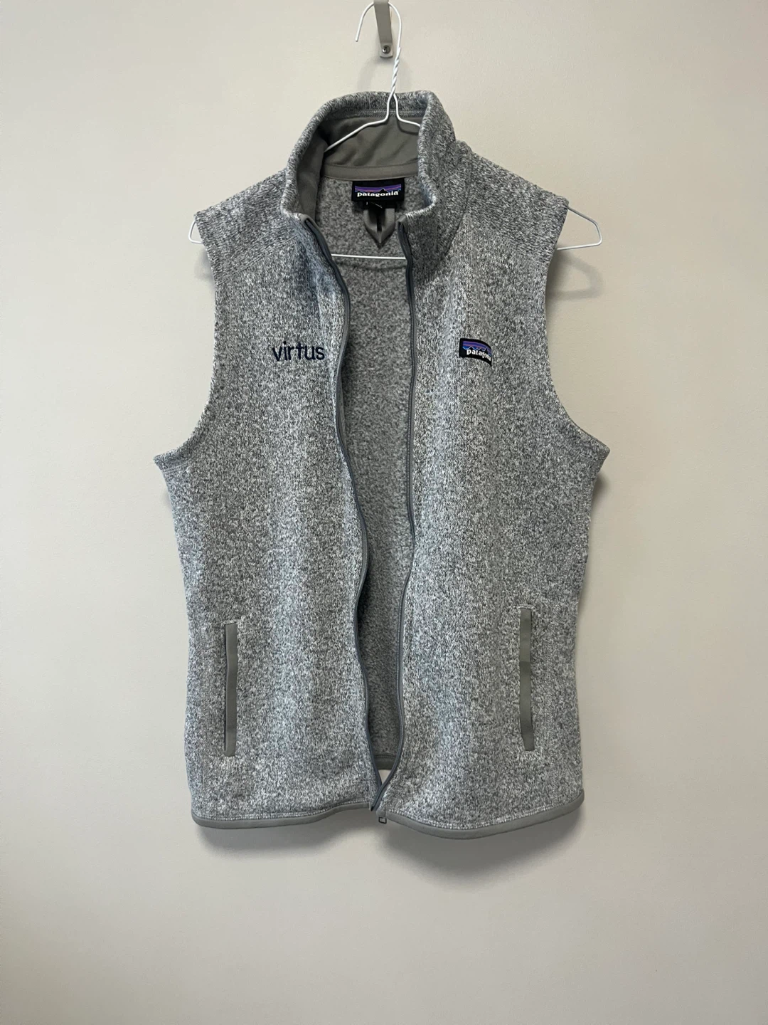 Patagonia Fleece Vest Grey Size M - Great for Layering