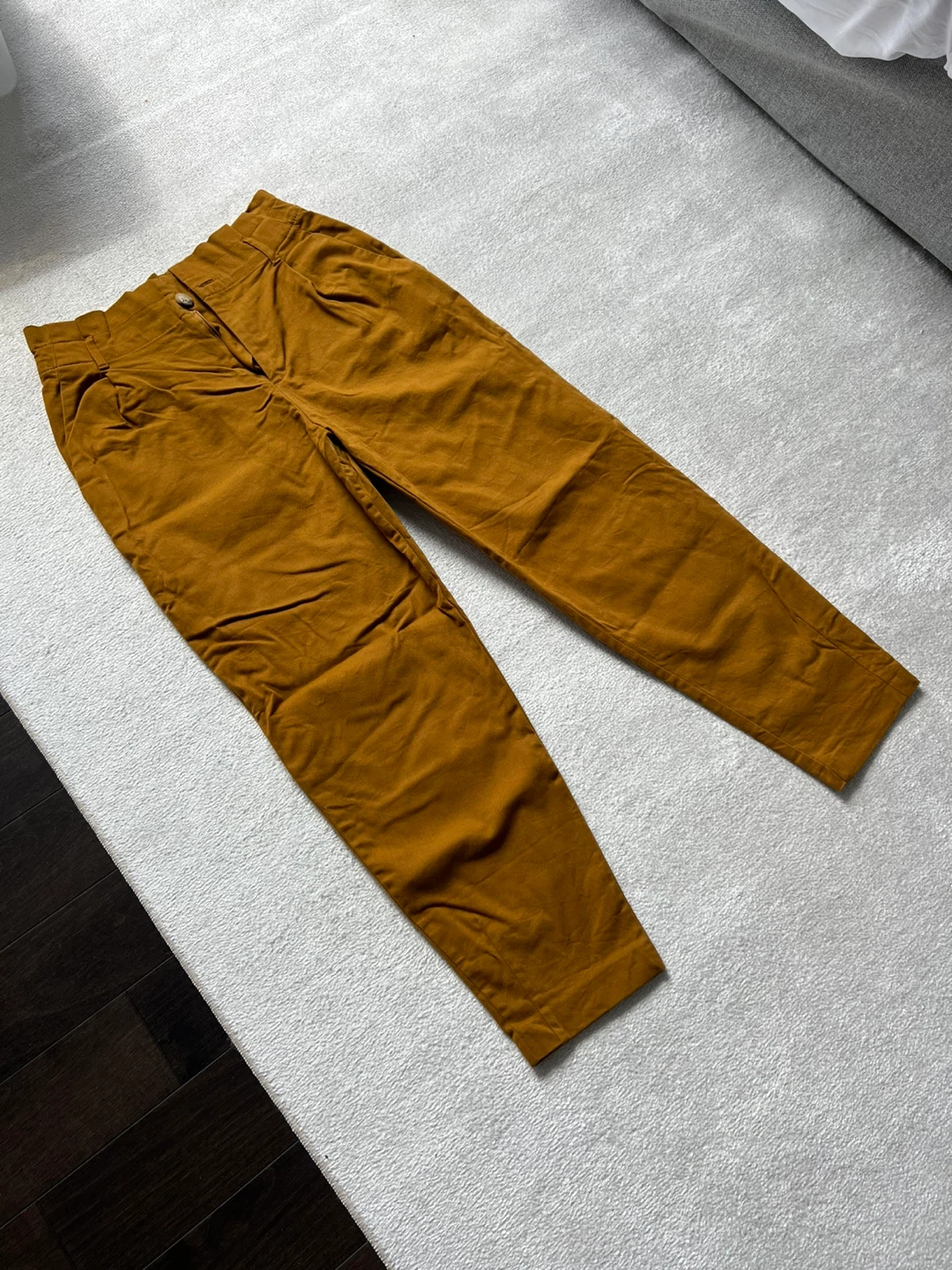 ZARA Women's Brown Paperbag Waist Pants - Size M