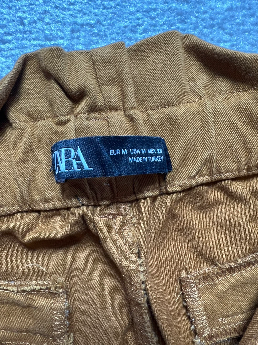 ZARA Women's Brown Paperbag Waist Pants - Size M - photo 2